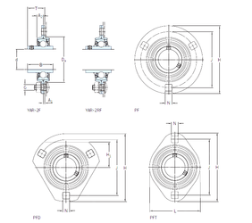 10 inch x 420 mm x 170 mm Bore Diameter (mm) SKF PF 25 TR Bearing Units